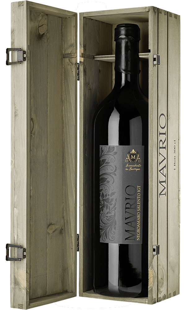 Image of Mavrio Negroamaro Salento IGT 2016 Doppelmagnum (Jéroboam) (3L) in Holzkiste